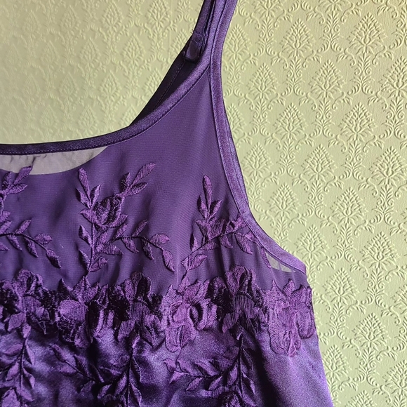 Deep Purple Maxi Slip Dress - Picture 2 of 4